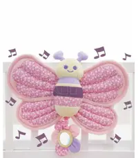 آویز موزیکال چراغ دار تخت پروانه بادی لیتل بیرد Little bird told me