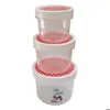 ظرف نگهدارنده هوبی لایف طرح چارخونه مدل SoFresh-A مجموعه 3 عددی