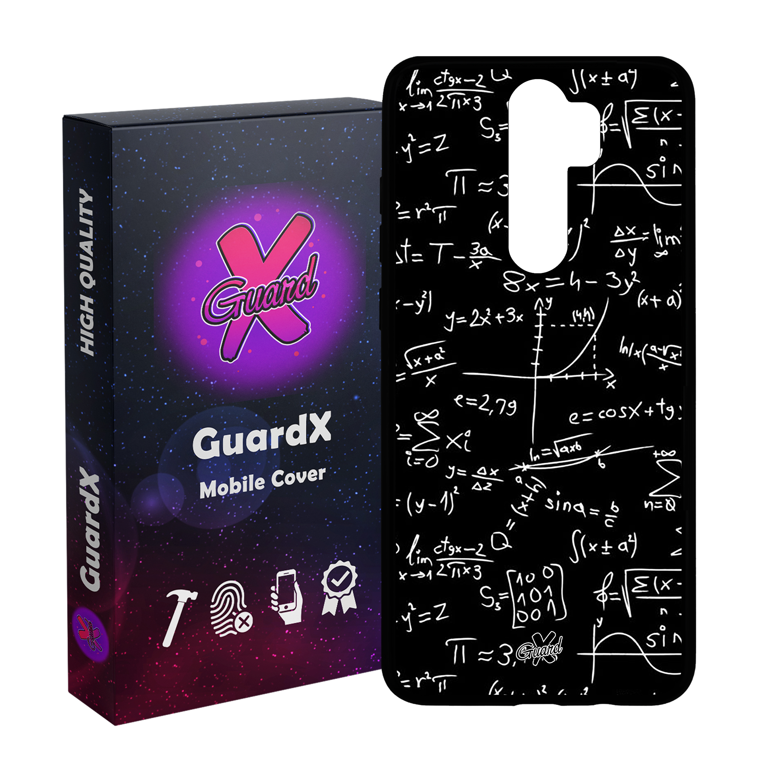 کاور گارد ایکس طرح ریاضی مدل Glass10528 مناسب برای گوشی موبایل شیائومی Redmi Note 8 Pro