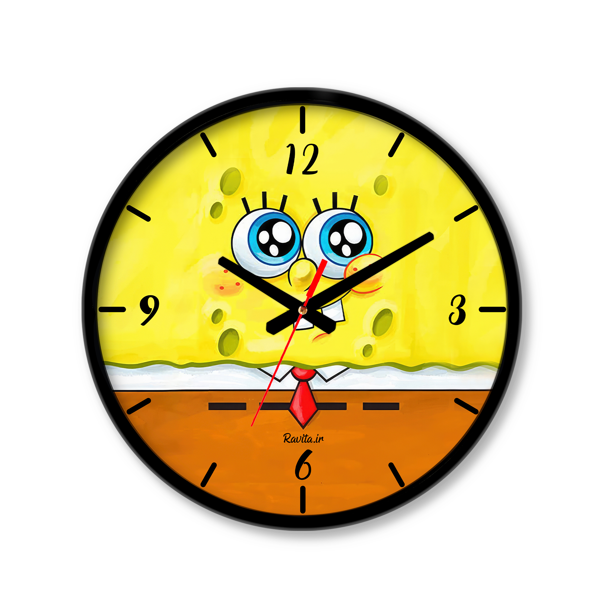 ساعت دیواری کوچک راویتا طرح باب اسفنجی کد 1945