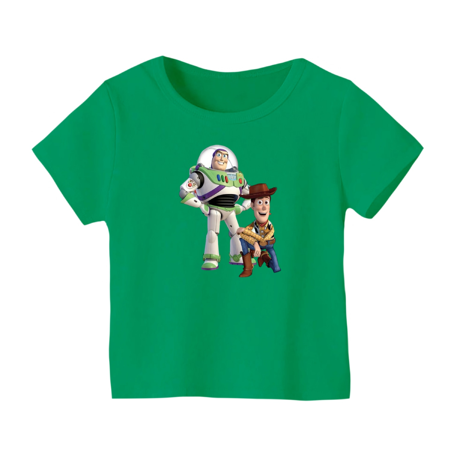 تی شرت آستین کوتاه بچگانه مدل داستان اسباب بازی کد 8 رنگ سبز