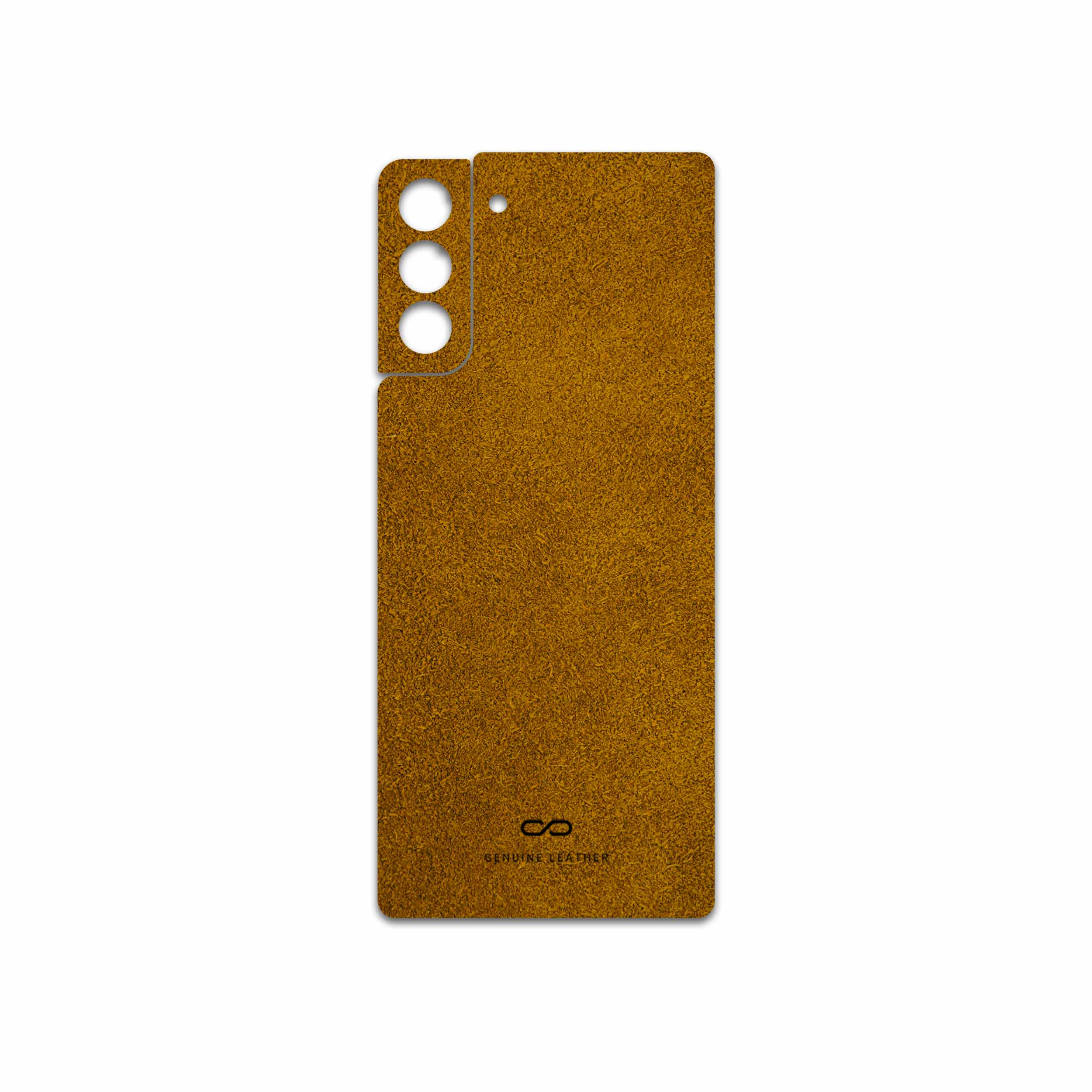 برچسب پوششی ماهوت مدل Brown-Chamois-Leather مناسب برای گوشی موبایل سامسونگ Galaxy S21 Plus 5G