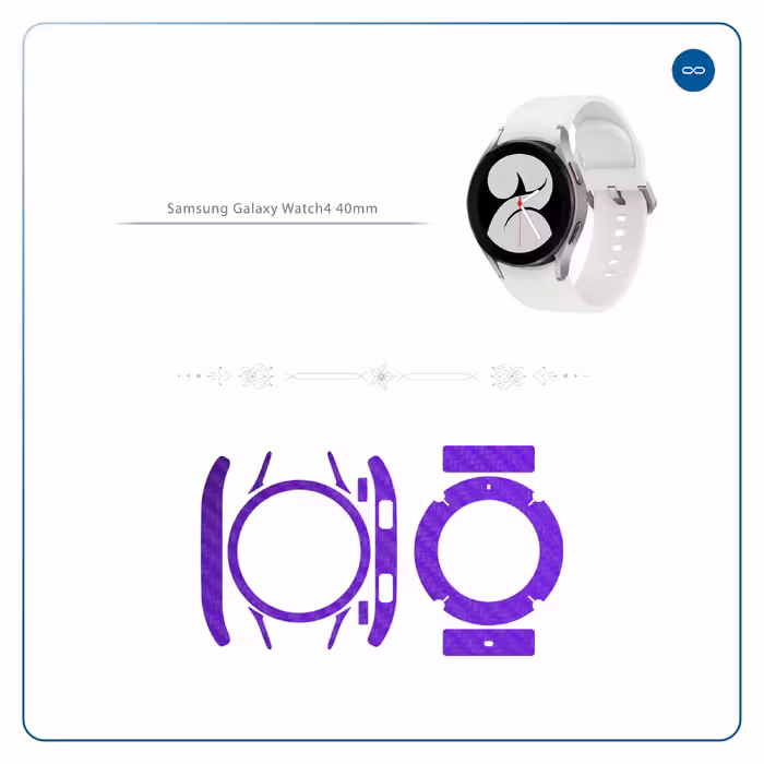 برچسب ماهوت طرح Purple Fiber مناسب برای ساعت هوشمند سامسونگ Watch4 40mm