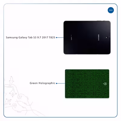 برچسب پوششی ماهوت مدل Green-Holographic مناسب برای تبلت سامسونگ Galaxy Tab S3 9.7 2017 T825