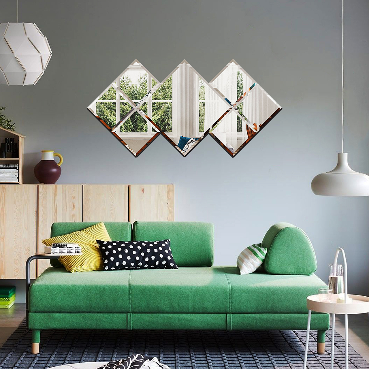 آینه دکوراتیو تجسم مدل TABAN02S - آینه و روشویی تجسم