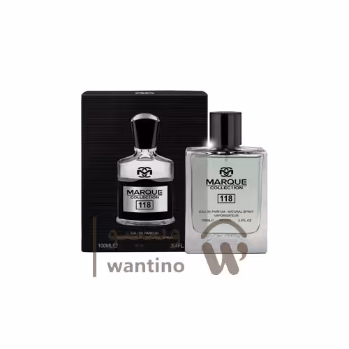 عطر ادکلن مردانه فراگرنس ورد مارکویی کالکشن کرید اونتوس کد 118 (Fragrance world Marque Creed Aventus) حجم 100 میل