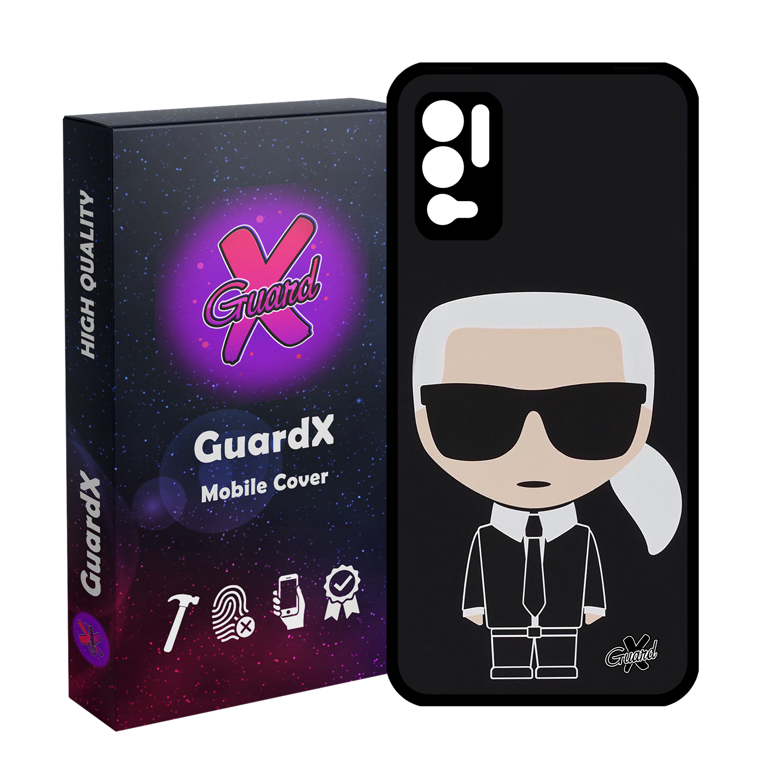 کاور گارد ایکس طرح کارل مدل Glass10425 مناسب برای گوشی موبایل شیائومی Redmi Note 10 5G/Poco M3 Pro /Redmi Note 10T 5G