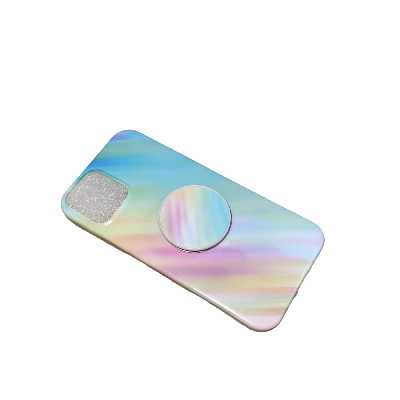 كاور طرح ابرنگي كد 23 مناسب براي گوشي موبايل اپل iphone 12/12pro به همراه پايه نگهدارنده