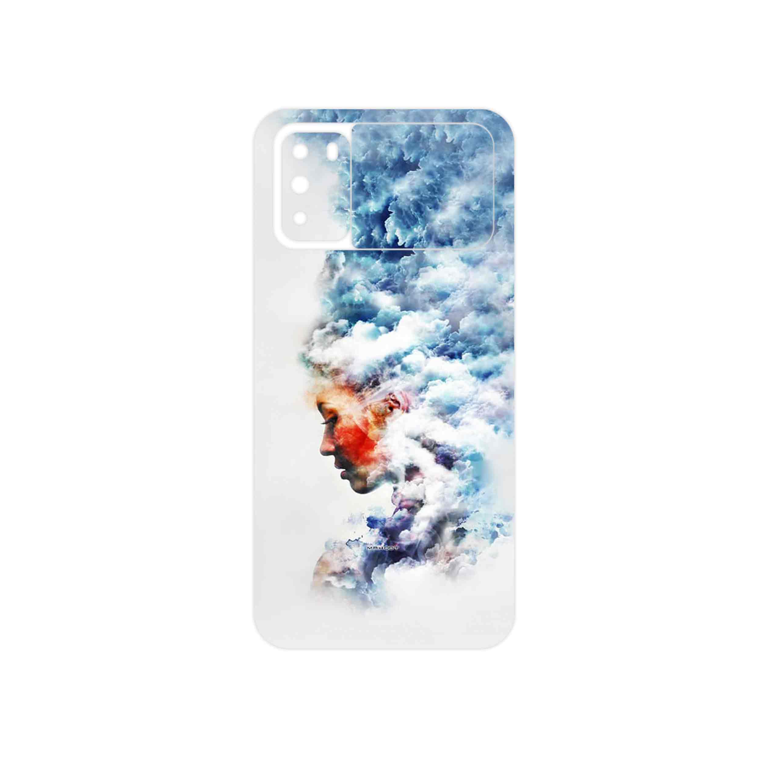 برچسب پوششی ماهوت مدل Women and the Cloud Digital Art مناسب برای گوشی موبایل شیائومی Poco M3
