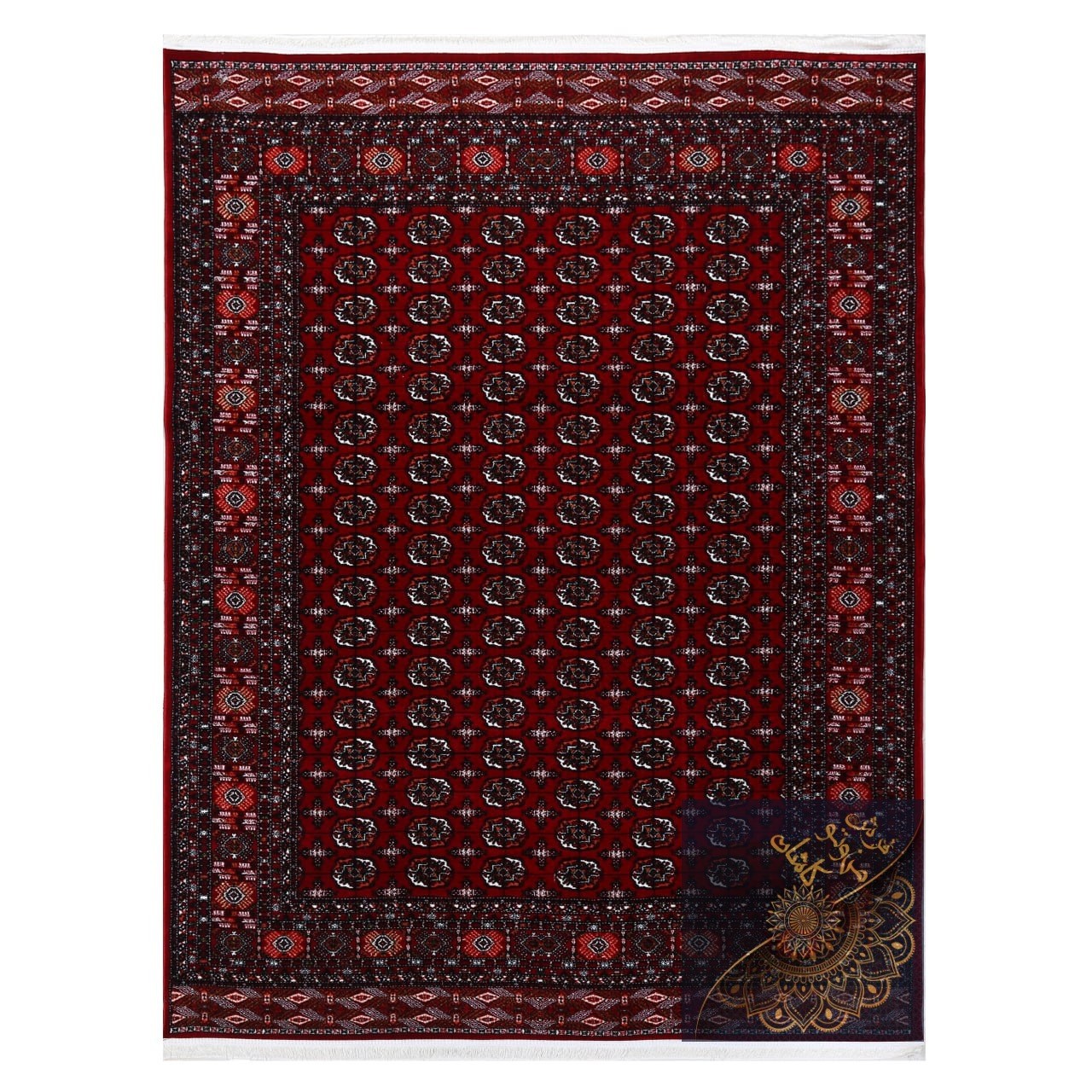 فرش ماشینی مدل ترکمن سنتی سایز (1.5در 2.25چهارمتری) 8 رنگ وزن 10 کیلوگرم