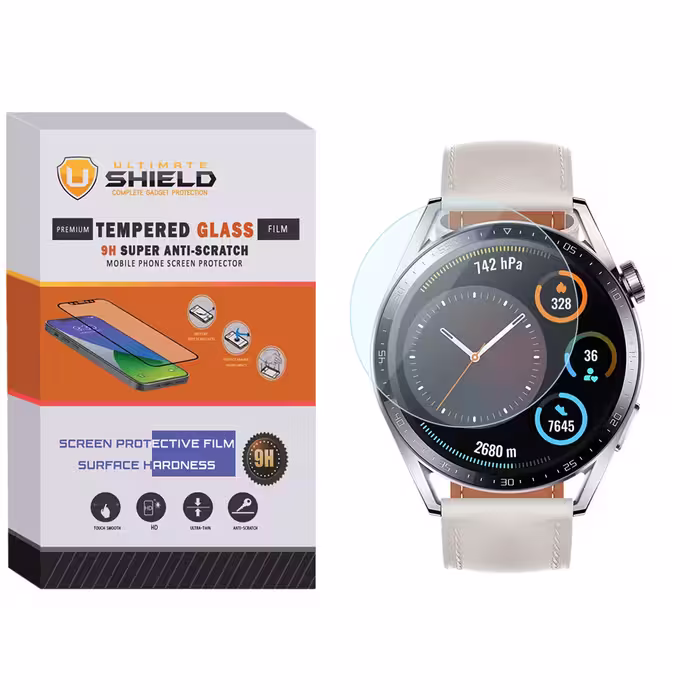 محافظ صفحه نمایش شیشه ای آلتیمیت شیلد مدل SH-UL مناسب برای ساعت هوشمند هوآوی GT3 46mm