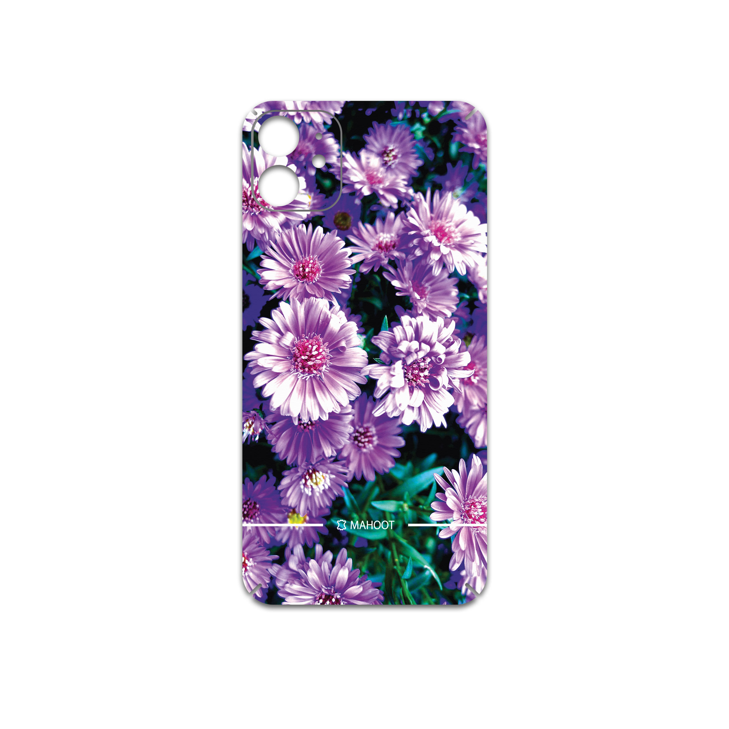 برچسب پوششی ماهوت مدل Purple-Flower مناسب برای گوشی موبایل اپل iPhone 11