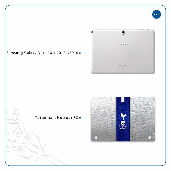 برچسب پوششی ماهوت مدل Tottenham Hotspur FC مناسب برای تبلت سامسونگ Galaxy Note 10.1 2012 N8010
