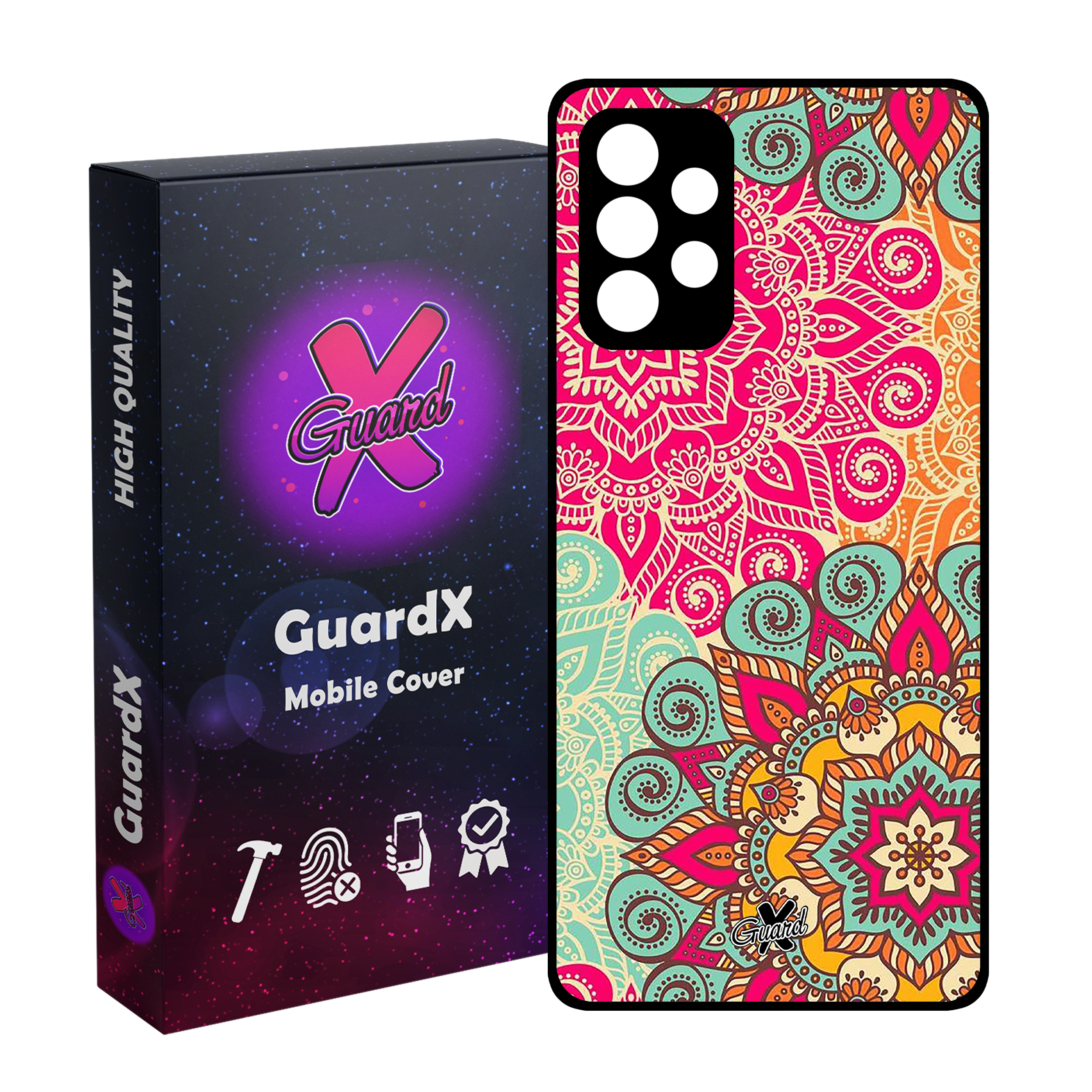 کاور گارد ایکس طرح Mandala مدل Glass10214 مناسب برای گوشی موبایل سامسونگ Galaxy A53