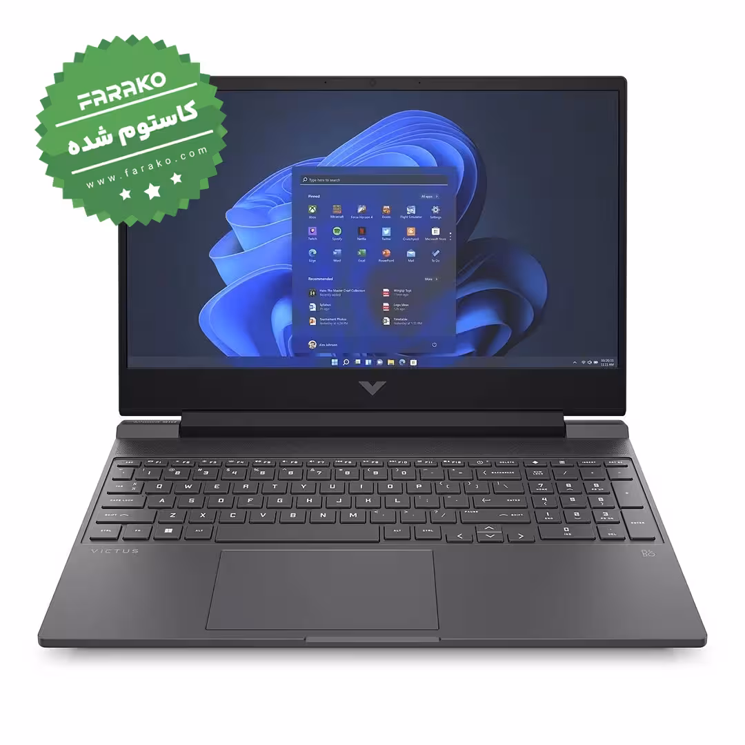 خرید و قیمت لپ تاپ اچ پی Victus Gaming 15 FA1234NW نمایشگر 15٫6 اینچی، پردازنده Core i5-13420H، گرافیک 4 گیگابایت RTX 2050، رم 24 گیگابایت، حافظه 512 گیگابایت SSD - کاستوم شده