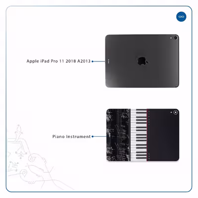 برچسب پوششی ماهوت مدل Piano-Instrument مناسب برای تبلت اپل iPad Pro 11 2018 A2013