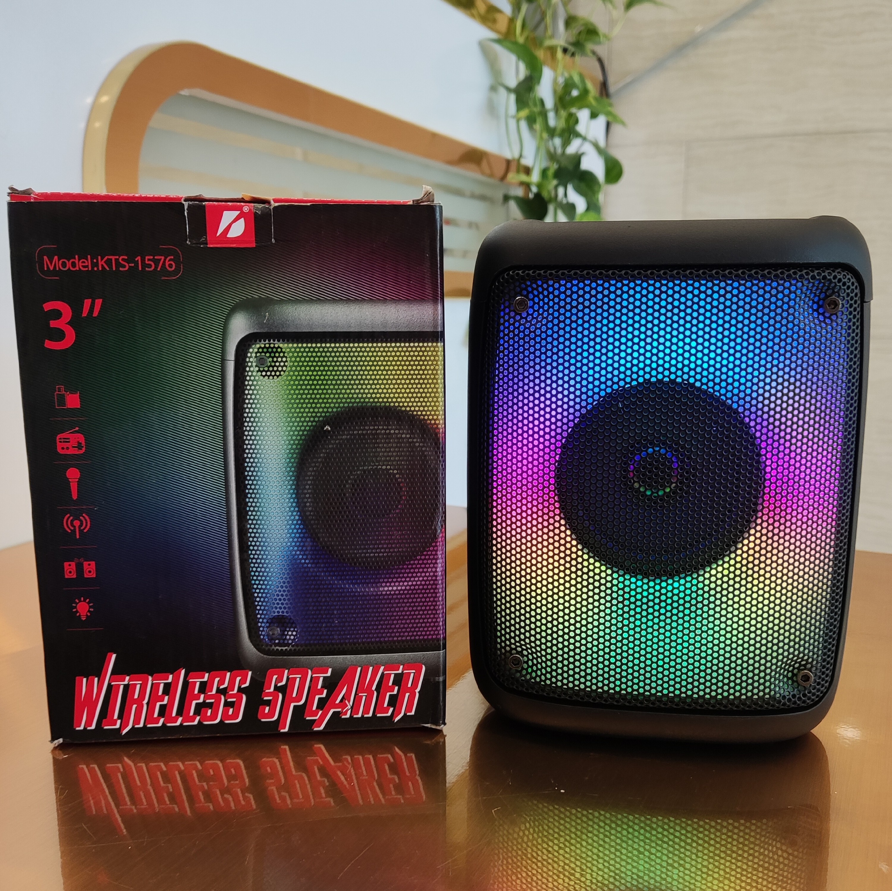 اسپیکر بلوتوثی KTS-1576 بلندگو قابل حمل اصلی
 