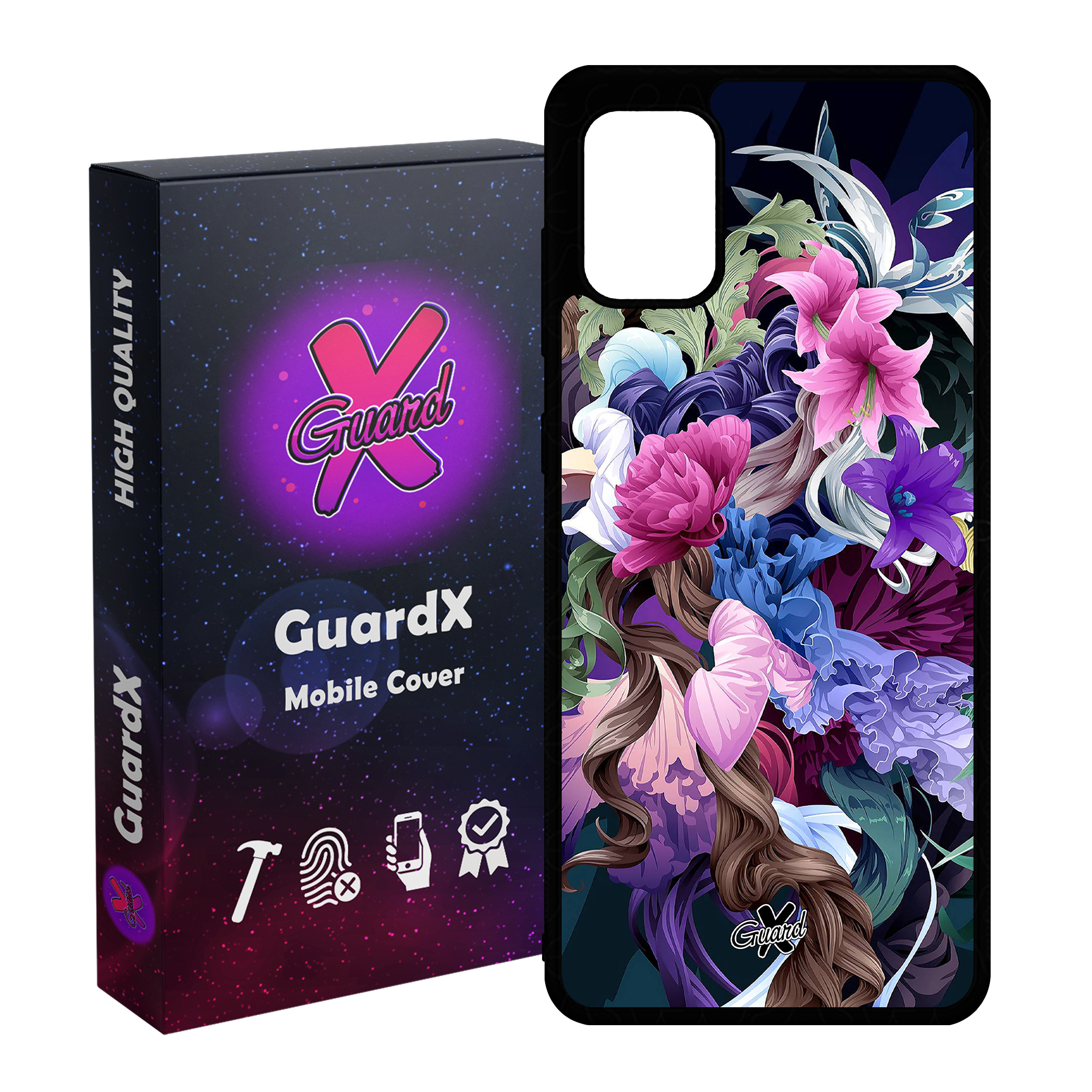 کاور گارد ایکس طرح Flower مدل Glass10172 مناسب برای گوشی موبایل سامسونگ Galaxy A31