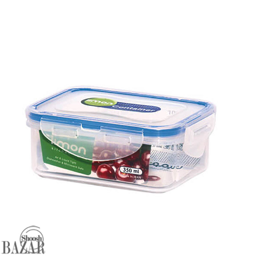ظرف فریزری مستطیل 350 میلی لیتر لیمون کد 7983