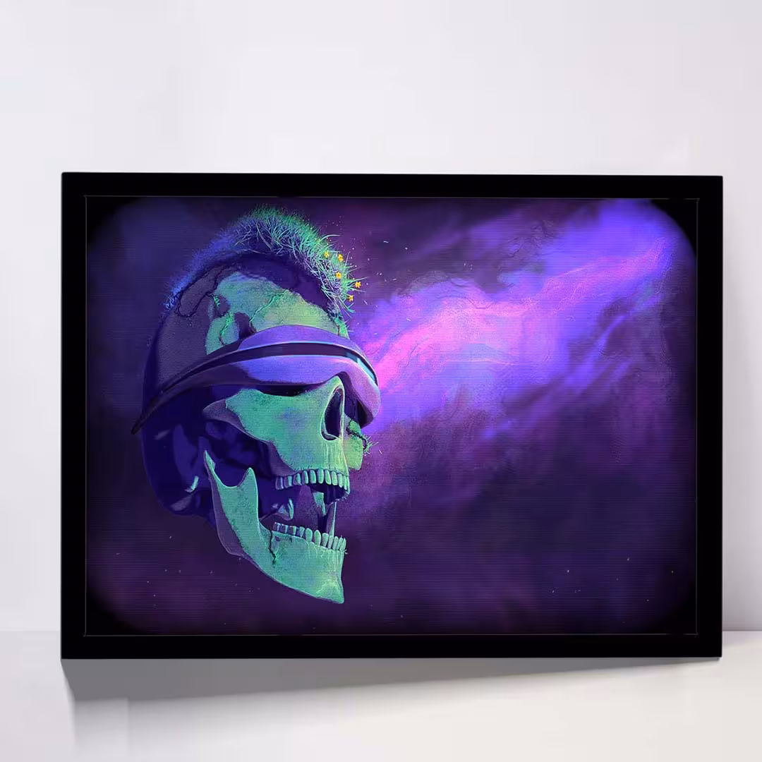 تابلو مدل blindfold skull کد F-11022