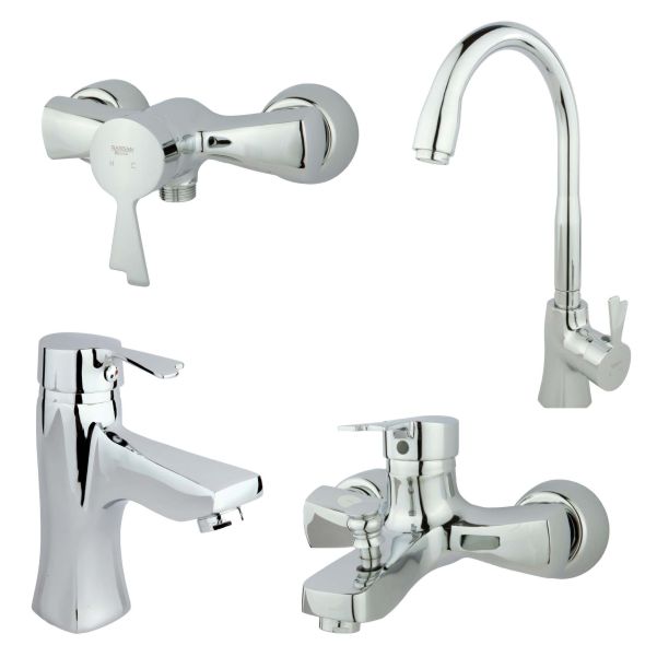 ست شیرآلات 4 تکه برند راسان مدل پاپیون