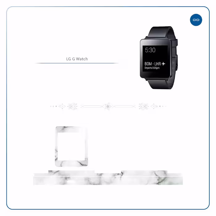 برچسب ماهوت طرح Blanco Smoke Marble مناسب برای ساعت هوشمند ال جی G Watch