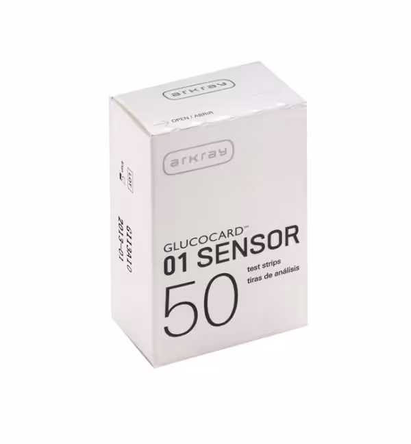 نوار تست قند خون آرکری مدل Glucocard-01 – بسته 50 عددی