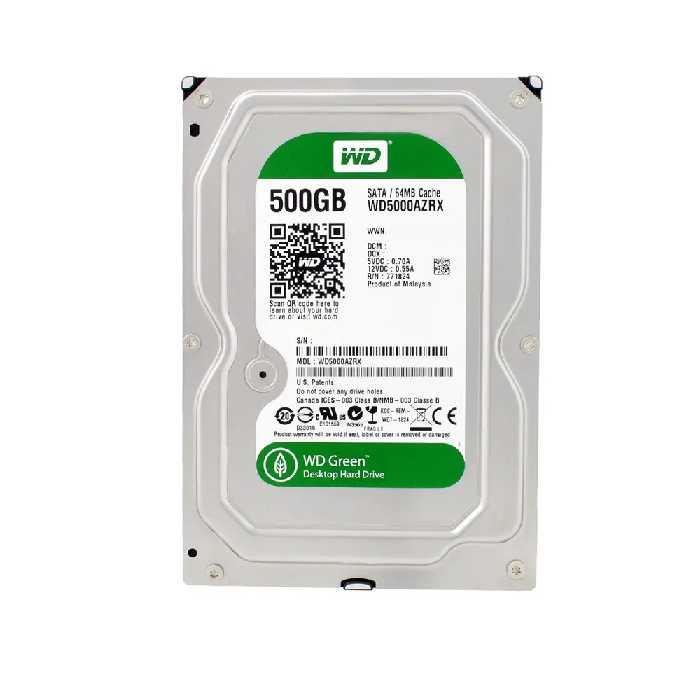 هارد دیسک اینترنال وسترن دیجیتال سبز ظرفیت 500 گیگابایت