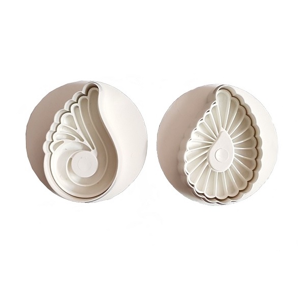 قالب شیرینی به گز مدل ترمه و طاووس مجموعه 2 عددی