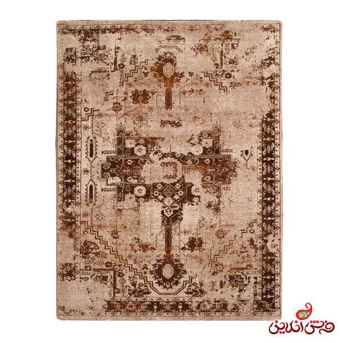 فرش ساوین طرح نیل کرم