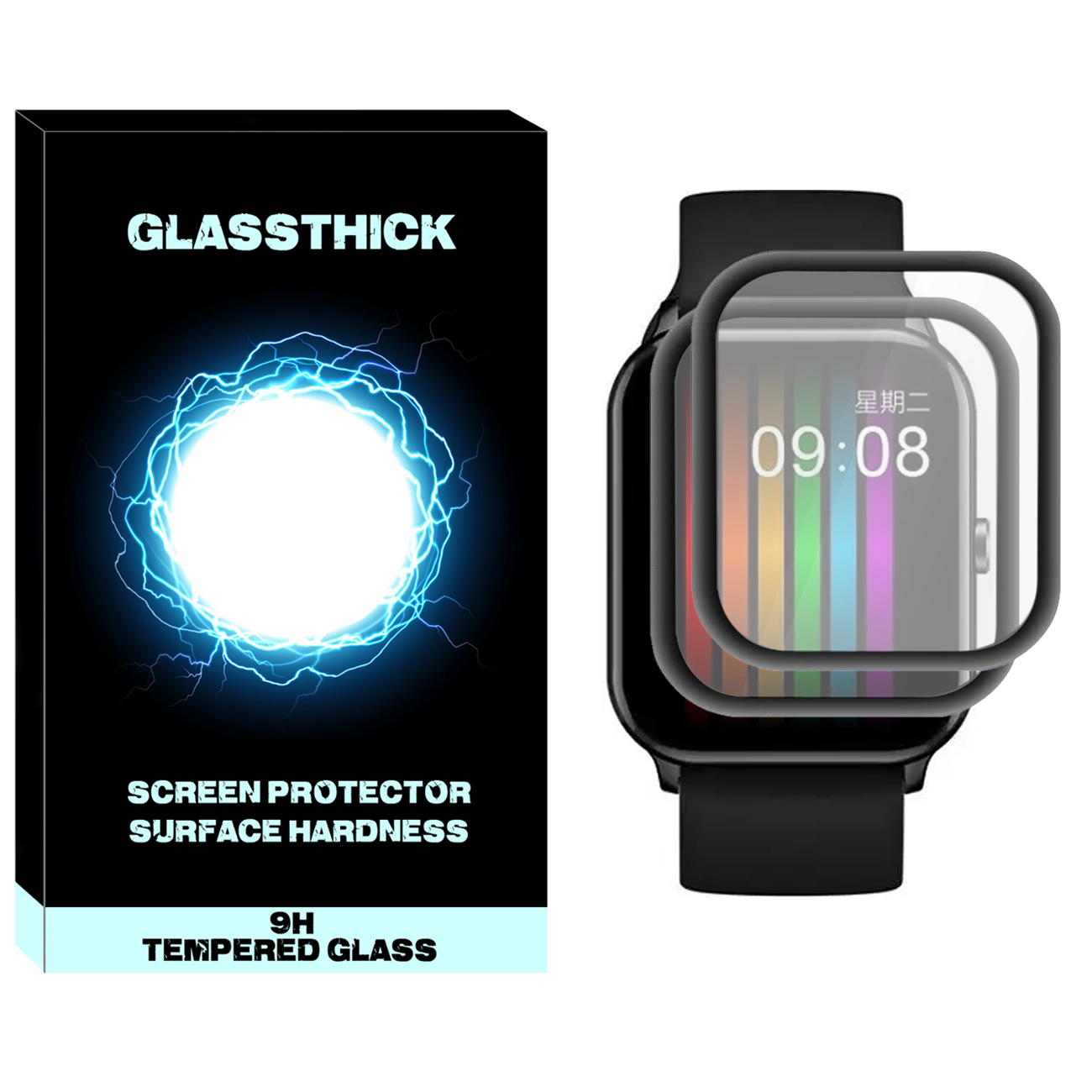 محافظ صفحه نمایش نانو گلستیک مدل NGL مناسب برای ساعت هوشمند کیو سی وای GTC بسته دو عددی