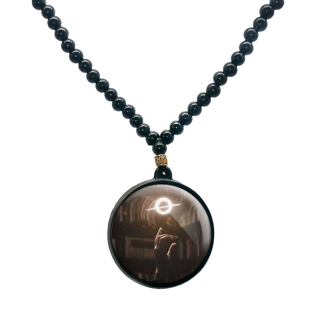 گردنبند پرمانه طرح Interstellar کد pmd.24266 مدل دو طرفه