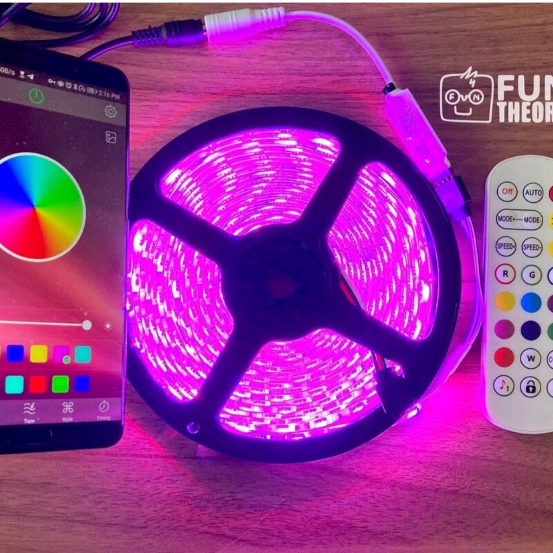 ریسه نواری 5 متری RGB گیمینگ ار جی بی موزیکال musical lighiting