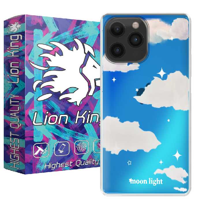   کاور لاین کینگ مدل هولوگرامی Cloud مناسب برای گوشی موبایل اپل IPhone 13 pro Max