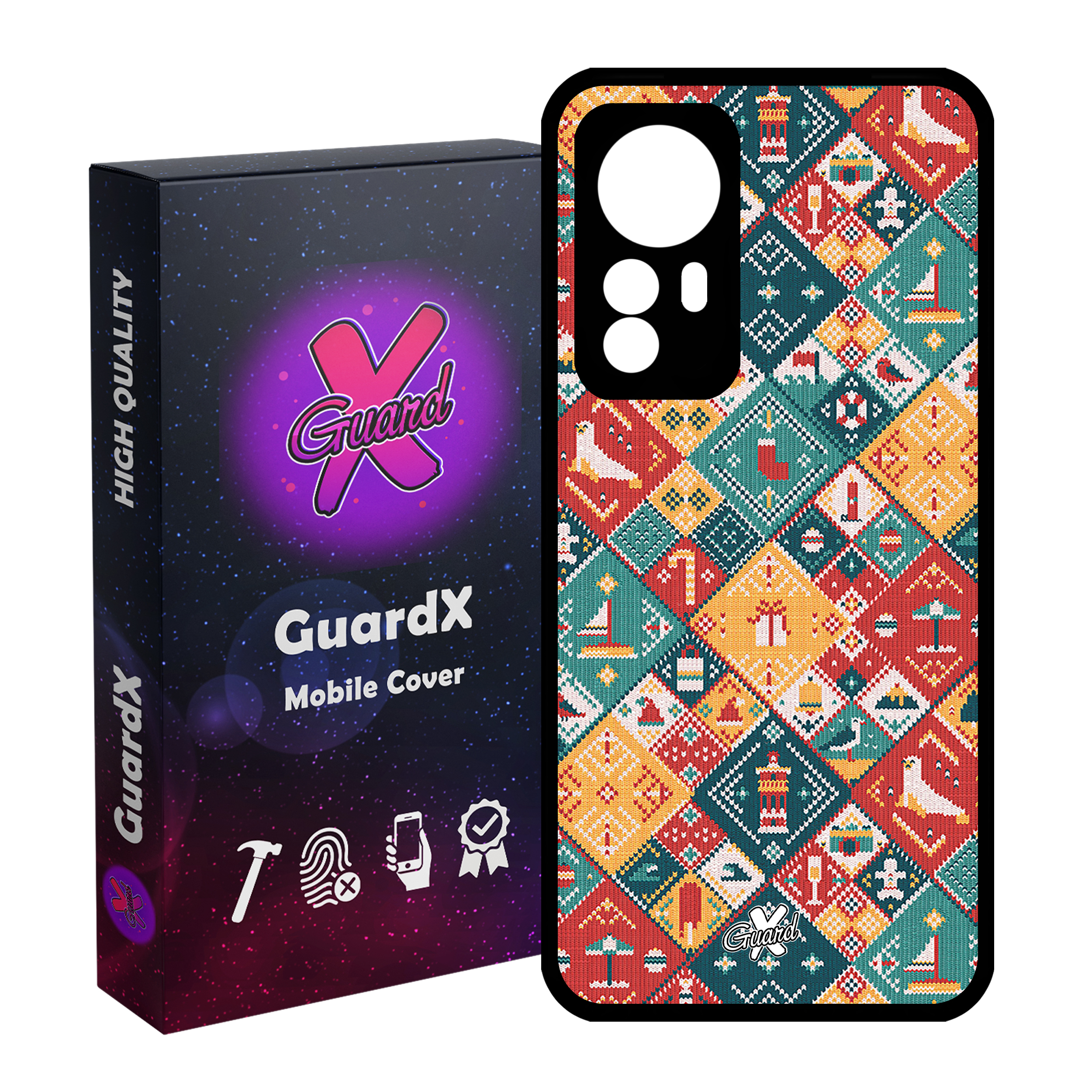 کاور گارد ایکس طرح Pattern مدل Glass10168 مناسب برای گوشی موبایل شیائومی Mi 12 Pro/Mi 12S Pro