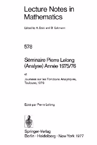 خرید و دانلود نسخه کامل کتاب Seminaire Pierre Lelong (Analyse)