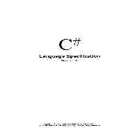 خرید و دانلود نسخه کامل کتاب C# Language Specificatio Version 30