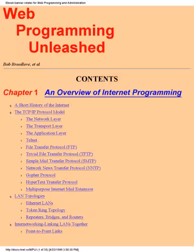 خرید و دانلود نسخه کامل کتاب Web Programming (Unleashed)