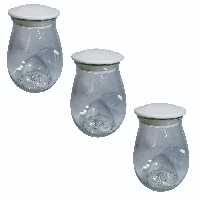 ظرف حبوبات و بنشن سایز 2 مجموعه 3 عددی مانا - طوسی