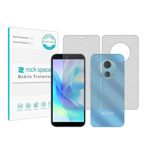 گلس صفحه نمایش و پشت گوشی دوجی X97 Pro مدل نانو هیدروژل مات برند راک اسپیس کد ss