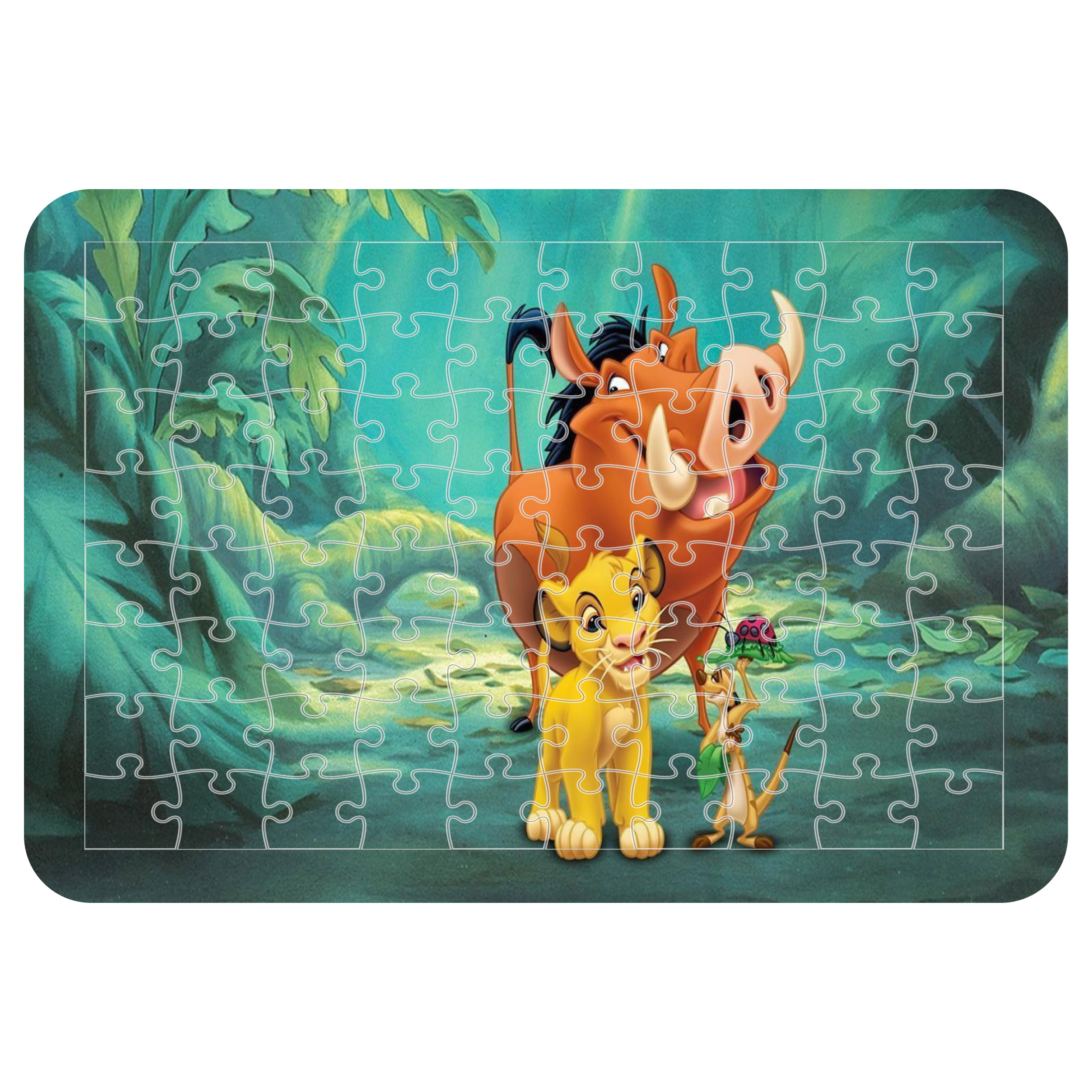 پازل 54 تکه اطلس آبی طرح کارتون شیر شاه  مدل P1970