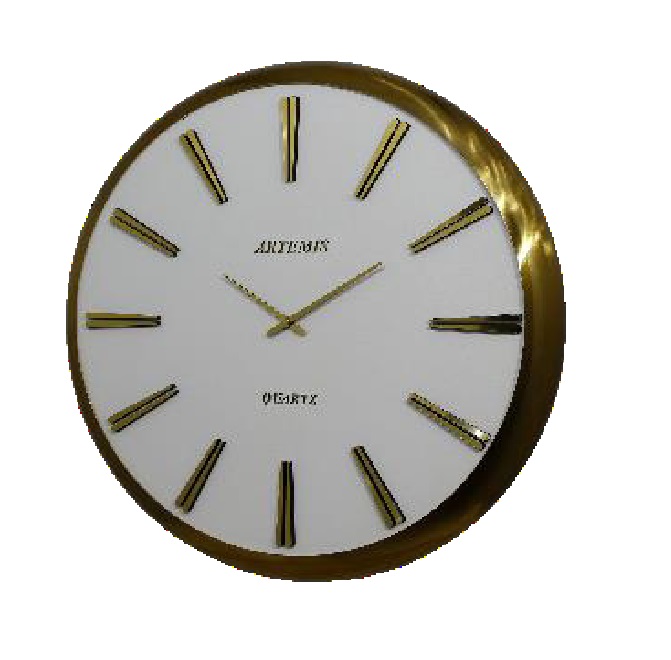 ساعت دیواری آرتمیس کد 2045 Gold White B طلایی سفید