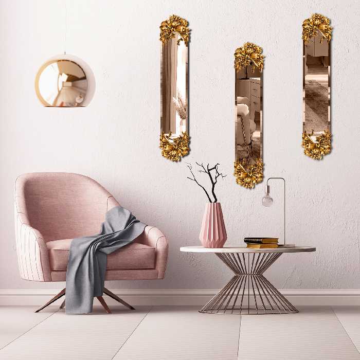 آینه اِلِنسی مدل پاپیون بسته 3 عددی