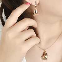 نیمست طرح قلب برند ژوپینگ با زنجیر استیل45 سانتی کد 7422