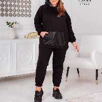 ست خودی و شلوار رنگ مشگی سایز 48 تا 54 جنس دورس پنبه 