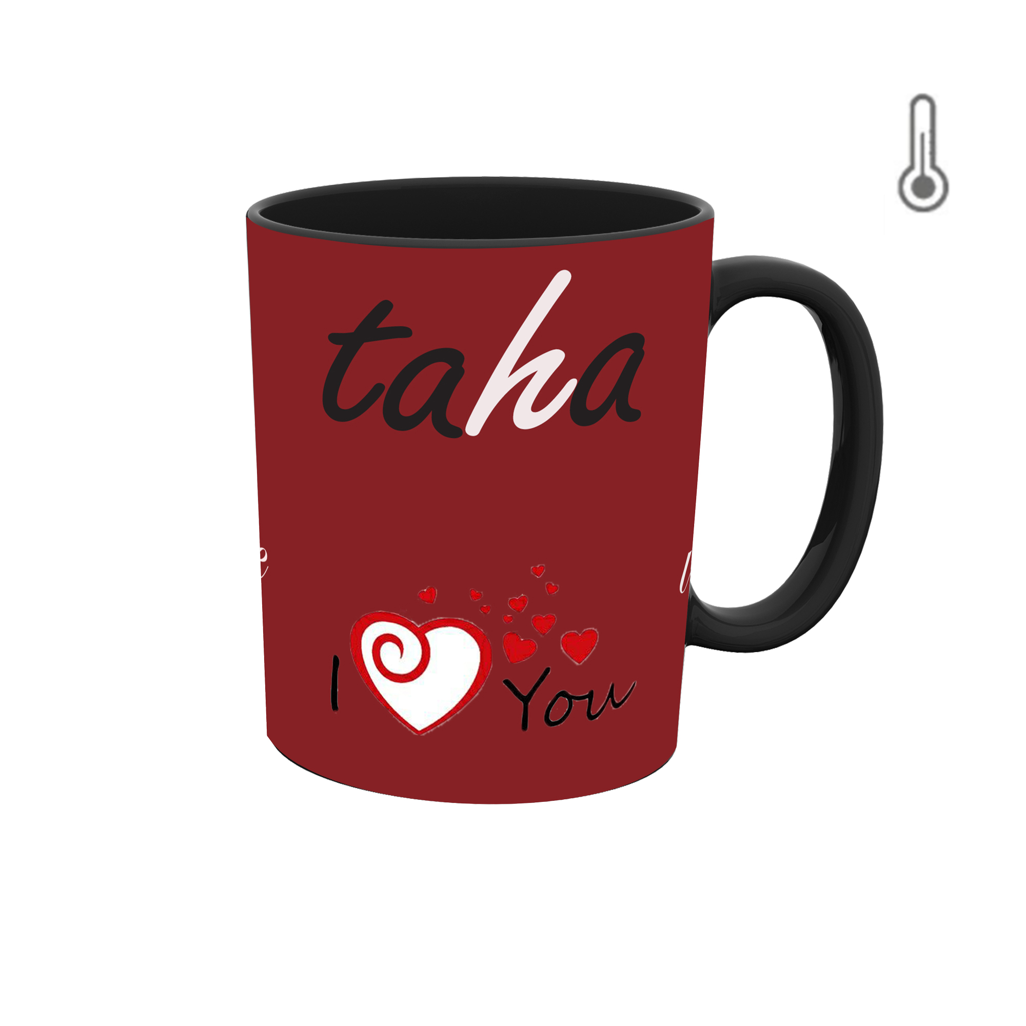 ماگ حرارتی طرح اسم طاها 