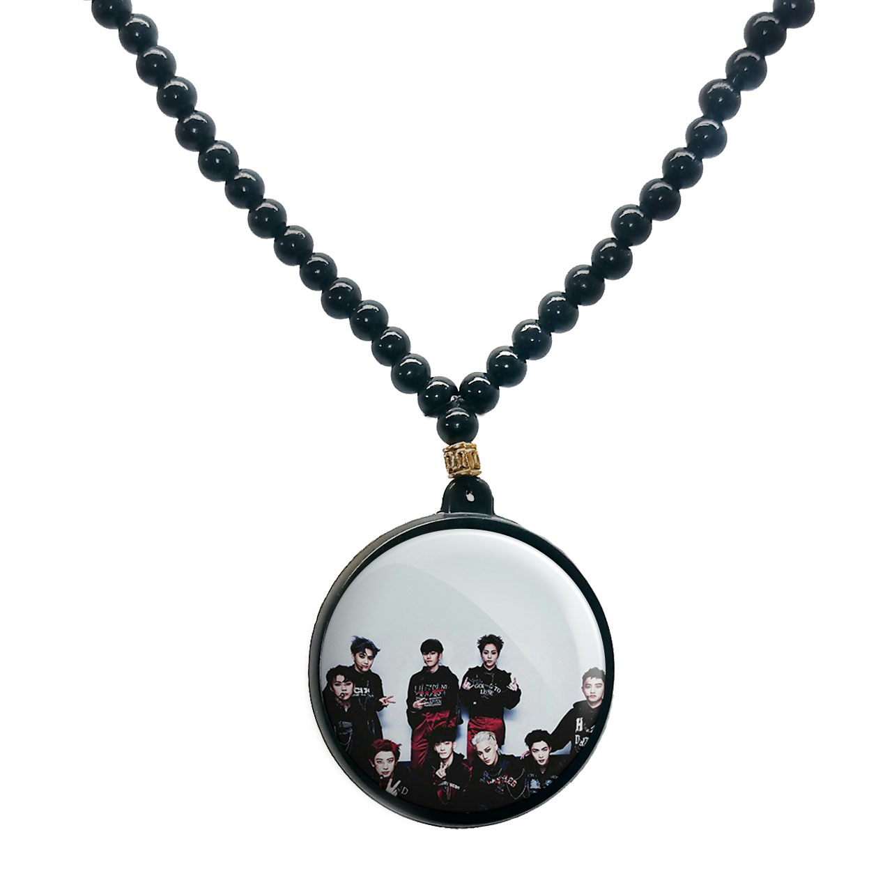 گردنبند پرمانه طرح exo کد pmd.14081 مدل دو طرفه