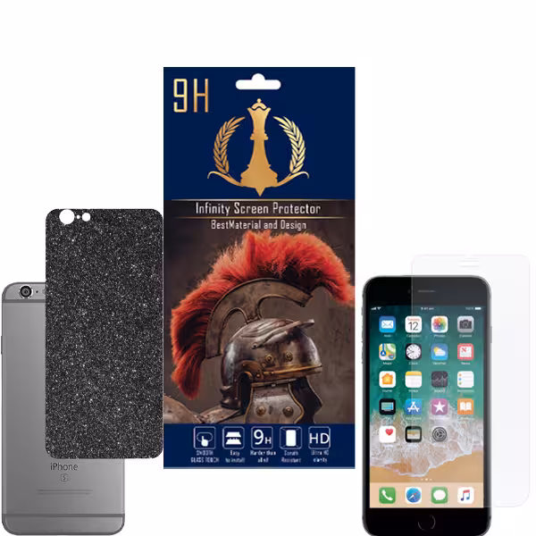 برچسب پوششی اینفینیتی مدل PR MAX مناسب برای گوشی موبایل اپل iPhone 6/6s به همراه محافظ صفحه نمایش
