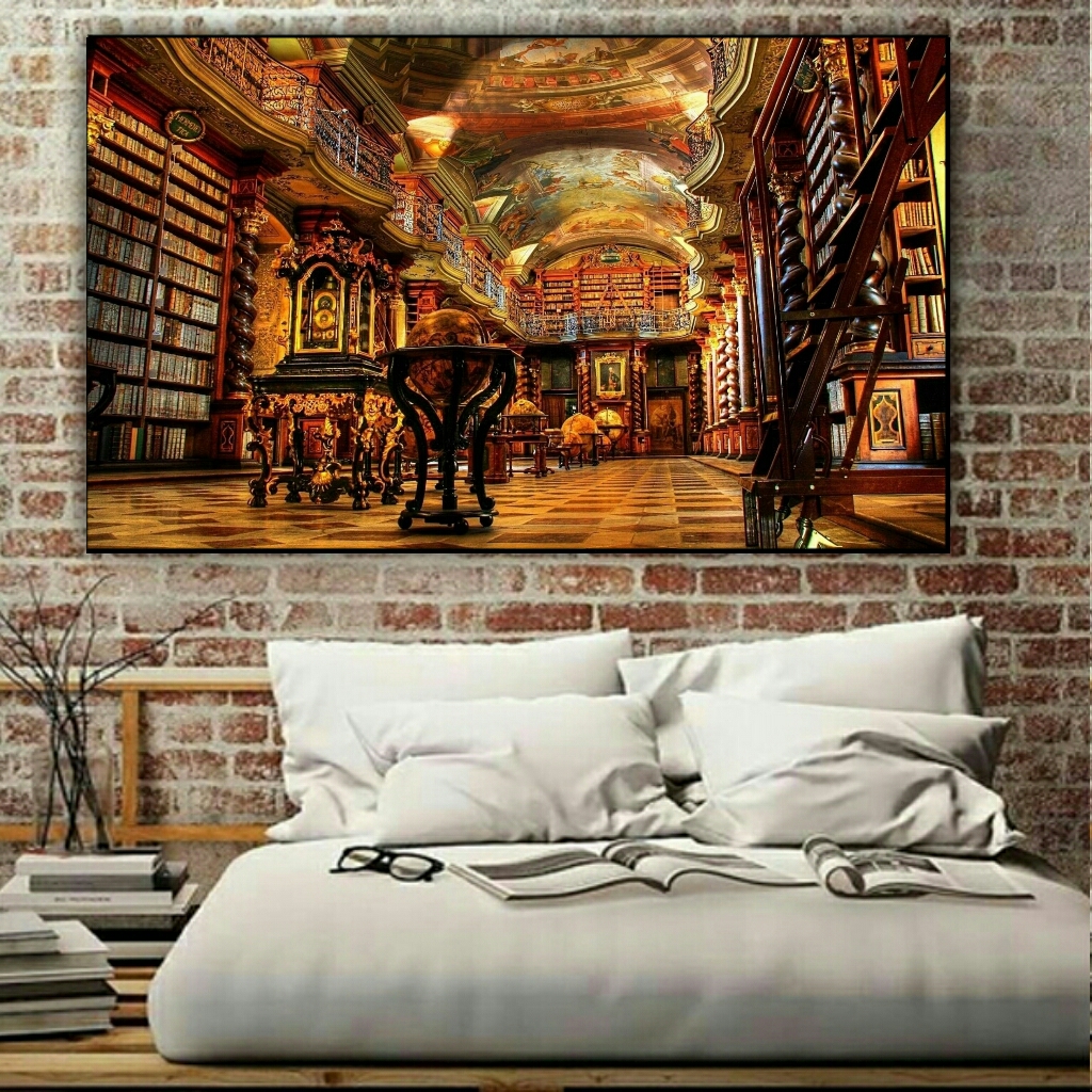 تابلو بوم طرح کتابخانه جهان مدل SDB601