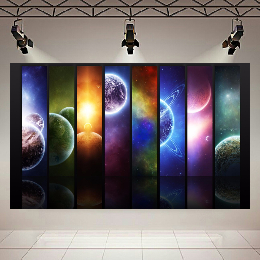 تابلو بوم طرح کهکشان و ستارگان مدل سیارات کیهان کد AR1000